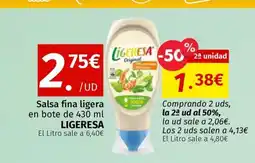 Maskom Supermercados LIGERESA Salsa fina ligera oferta