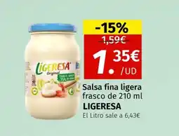 Maskom Supermercados LIGERESA Salsa fina ligera frasco oferta