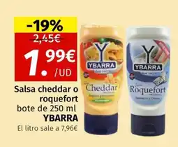 Maskom Supermercados YBARRA Salsa cheddar o roquefort oferta