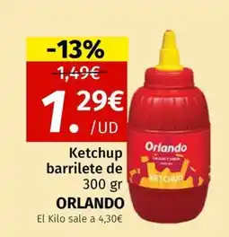 Maskom Supermercados ORLANDO Ketchup barrilete oferta