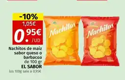Maskom Supermercados EL SABOR Nachitos de maíz sabor queso o barbacoa oferta