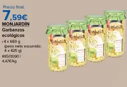 Costco MONJARDÍN Garbanzos ecológicos oferta