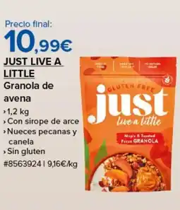 Costco JUST LIVE A LITTLE Granola de avena oferta