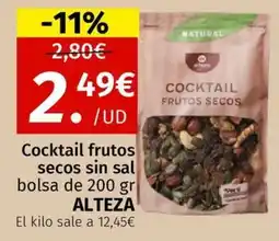 Maskom Supermercados ALTEZA Cocktail frutos secos sin sal oferta