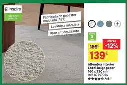 Leroy Merlin Alfombra interior enzo beige paper oferta