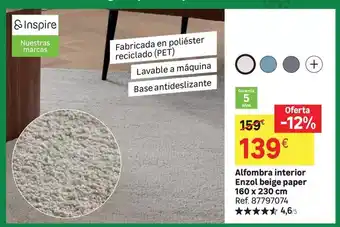 Alfombra interior enzo beige paper