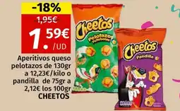 Maskom Supermercados CHEETOS Aperitivos queso pelotazos oferta