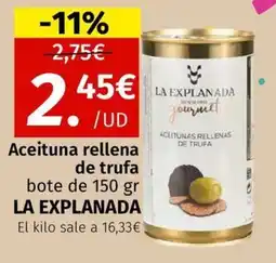 Maskom Supermercados LA EXPLANADA Aceituna rellena de trufa oferta