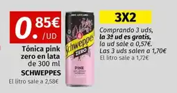 Maskom Supermercados SCHWEPPES Tónica pink zero oferta