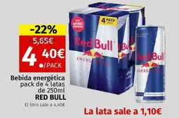 Maskom Supermercados RED BULL Bebida energética pack de 4 latas oferta