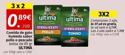 Maskom Supermercados ULTIMA Comida de gato humeda sabor pollo o pescado oferta