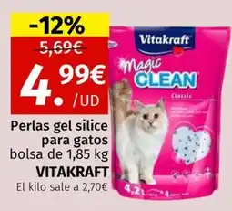 Maskom Supermercados VITAKRAFT Perlas gel silice para gatos oferta