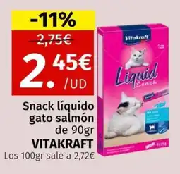 Maskom Supermercados VITAKRAFTSnack líquido gato salmón oferta