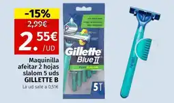 Maskom Supermercados GILLETTE B Maquinilla afeitar 2 hojas slalom 5 uds oferta