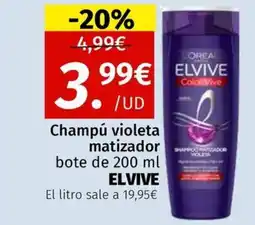 Maskom Supermercados ELVIVE Champú violeta ColoVive matizador oferta