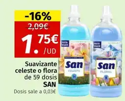 Maskom Supermercados SAN Suavizante San celeste o flora oferta