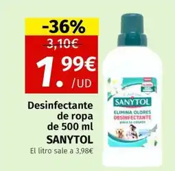Maskom Supermercados SANYTOL Desinfectante de ropa oferta