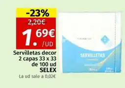 Maskom Supermercados SELEX Servilletas decor 2 capas oferta