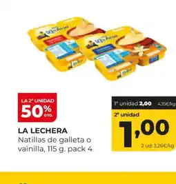 Alimerka LA LECHERA Natillas de galleta o vainilla oferta