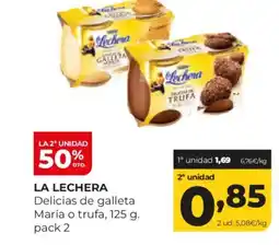 Alimerka LA LECHERA Delicias de galleta María o trufa oferta