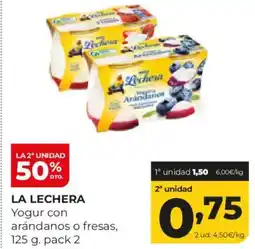 Alimerka LA LECHERA Yogur con arándanos o fresas oferta