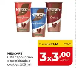 Alimerka NESCAFÉ Café cappuccino, descafeinado o cookies oferta
