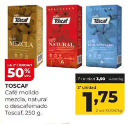 Alimerka TOSCAF Café molido mezcla, natural o descafeinado oferta
