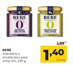 Alimerka BEBÉ Arándano o ciruela-kiwi para untar 0% oferta