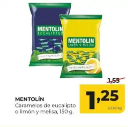 Alimerka MENTOLÍN Caramelos de eucalipto o limón y melisa oferta