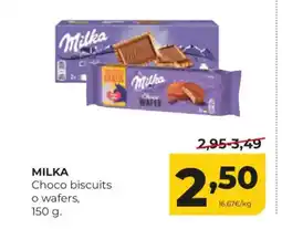 Alimerka MILKA Choco biscuits o wafers oferta