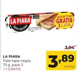 Alimerka LA PIARA Pate tapa negra oferta