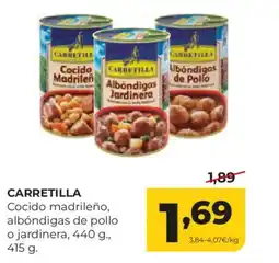 Alimerka CARNETILLA Cocido madrileño, albóndigas de pollo o jardinera oferta