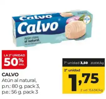 Alimerka CALVO Atún al natural oferta