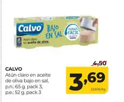 Alimerka CALVO Atún claro en aceite de oliva bajo en sal oferta