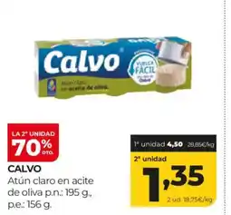 Alimerka CALVO Atún claro en acite de oliva oferta