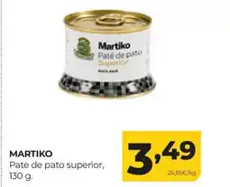Alimerka MARTIKO Pate de pato superior oferta