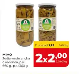 Alimerka MIMO Judía verde ancha o redonda oferta
