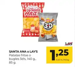 Alimerka SANTA ANA O LAY'S Patatas fritas o bugles 3d's oferta