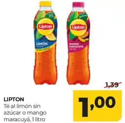 Alimerka LIPTON Té al limón sin azúcar o mango maracuyá oferta