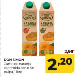 Alimerka DON SIMÓN Zumo de naranja exprimida con o sin pulpa oferta