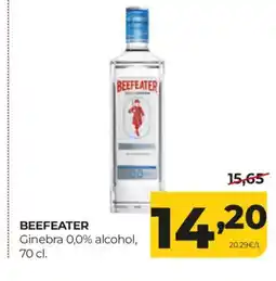 Alimerka BEEFEATER Ginebra 0,0% alcohol oferta