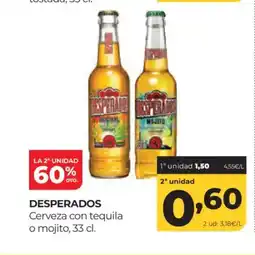 Alimerka DESPERADOS Cerveza con tequila o mojito oferta