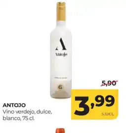 Alimerka ANTOJO Vino verdejo, dulce, blanco oferta