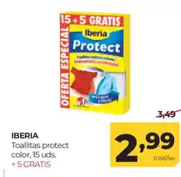 Alimerka IBERIA Toallitas protect color, 15 uds. oferta