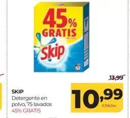 Alimerka SKIP Detergente en polvo, 75 lavados oferta