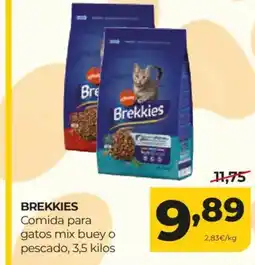 Alimerka BREKKIES Comida para gatos mix buey o pescado oferta