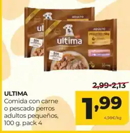 Alimerka ULTIMA Comida con carne o pescado perros adultos pequeños oferta