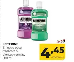 Alimerka LISTERINE Enjuage bucal total care o dientes y encías oferta