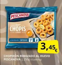 Supermercados MAS PESCANOVA Chopirón rebozado al huevo oferta