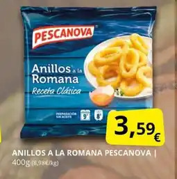 Supermercados MAS PESCANOVA Anillos a la romana oferta